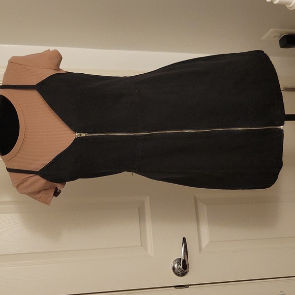 Nasty Gal| Black Denim Dress Size M/L - Picture 1 of 5
